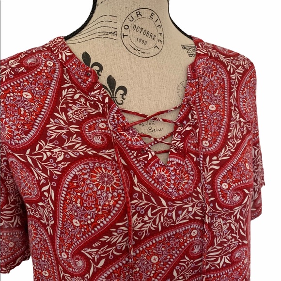 Old Navy Paisley Print Blouse - Picture 3 of 6